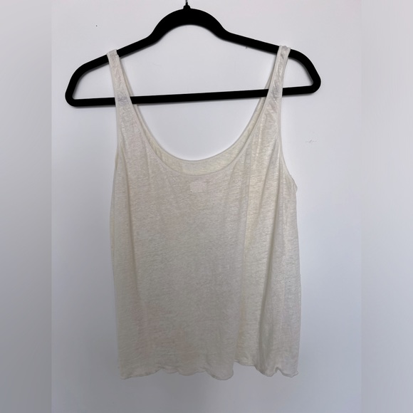 Aritzia linen white tank top - Picture 2 of 2